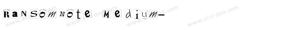 RansomNote Medium字体转换